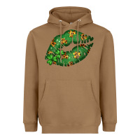 Toasted Coconut Green and Leopard Patterned Irish Day Lips Heavyweight Hoodie - Bettercallsaul