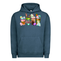 Pigment Midnight Navy Easter coffee cups Easter Day Urban Hoodie - CowGirlArtShop
