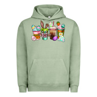 Pigment Oil Green Easter coffee cups Easter Day Urban Hoodie - CowGirlArtShop