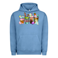 Pigment Pebble Blue Easter coffee cups Easter Day Urban Hoodie - CowGirlArtShop