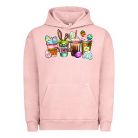 Pigment Salmon Easter coffee cups Easter Day Urban Hoodie - CowGirlArtShop
