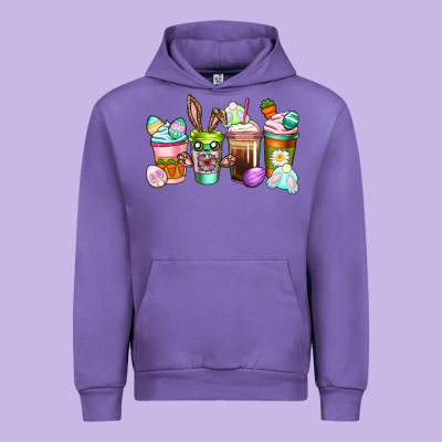 Easter Coffee Cups Easter Day Urban Hoodie Designed By Cowgirlartshop