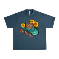 Midnight Navy howdy leopard tooled leather hat Urban Heavy Tee - AdoDesignShop
