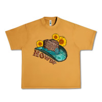 Peanut Butter howdy leopard tooled leather hat Urban Heavy Tee - AdoDesignShop