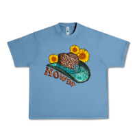 Pebble Blue howdy leopard tooled leather hat Urban Heavy Tee - AdoDesignShop
