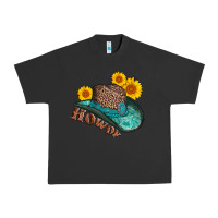 Pigment Black howdy leopard tooled leather hat Urban Heavy Tee - AdoDesignShop