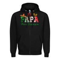 Black el papa mas chingon Zipper Hoodie - MaliasSmallBusiness
