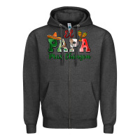 Charcoal Heather el papa mas chingon Zipper Hoodie - MaliasSmallBusiness