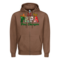 Chestnut el papa mas chingon Zipper Hoodie - MaliasSmallBusiness