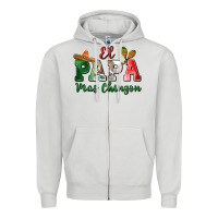Dove Grey el papa mas chingon Zipper Hoodie - MaliasSmallBusiness