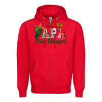 Red el papa mas chingon Zipper Hoodie - MaliasSmallBusiness