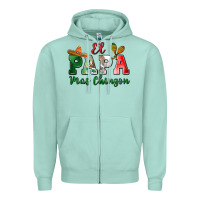 Seafoam el papa mas chingon Zipper Hoodie - MaliasSmallBusiness