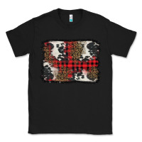 Black Christmas red plaid background Classic Tee - BarkalooDesign