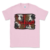 Bubblegum Pink Christmas red plaid background Classic Tee - BarkalooDesign