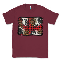 Burgundy Christmas red plaid background Classic Tee - BarkalooDesign