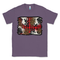Lavender Christmas red plaid background Classic Tee - BarkalooDesign