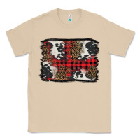 Mushroom Christmas red plaid background Classic Tee - BarkalooDesign