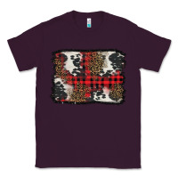 Plum Christmas red plaid background Classic Tee - BarkalooDesign