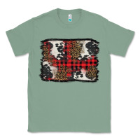 Sage Christmas red plaid background Classic Tee - BarkalooDesign
