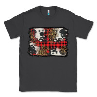 Smoke Christmas red plaid background Classic Tee - BarkalooDesign