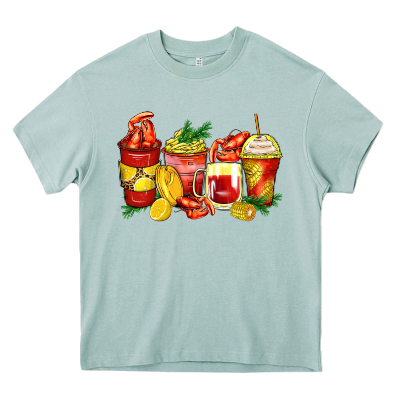 Crawfish Coffee Cups Heavy Core Tee by Zillion Design Studio | Teevron