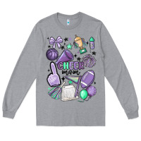 Heather Grey cheer mom Long Sleeve Tee - MaliasSmallBusiness