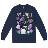 Navy cheer mom Long Sleeve Tee - MaliasSmallBusiness