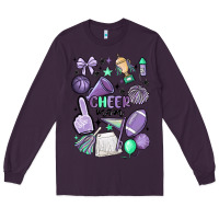Plum cheer mom Long Sleeve Tee - MaliasSmallBusiness