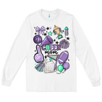 White cheer mom Long Sleeve Tee - MaliasSmallBusiness