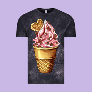 Ice Cream Fast Food Vintage Tee Designed By Adodesignshop