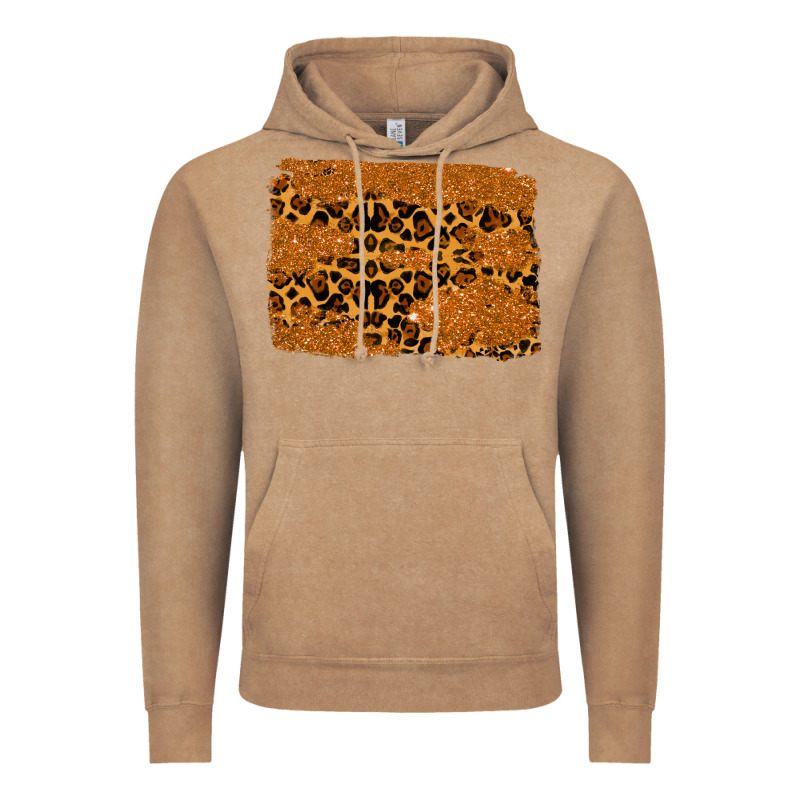 Leopard Glitter Background Vintage Hoodie by RanaPortraitStore | Teevron