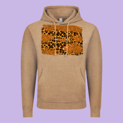 Leopard Glitter Background Vintage Hoodie Designed By Ranaportraitstore