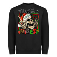 Black christmas vibes skeleton Heavyweight Sweatshirt - Jasminsmagicworld