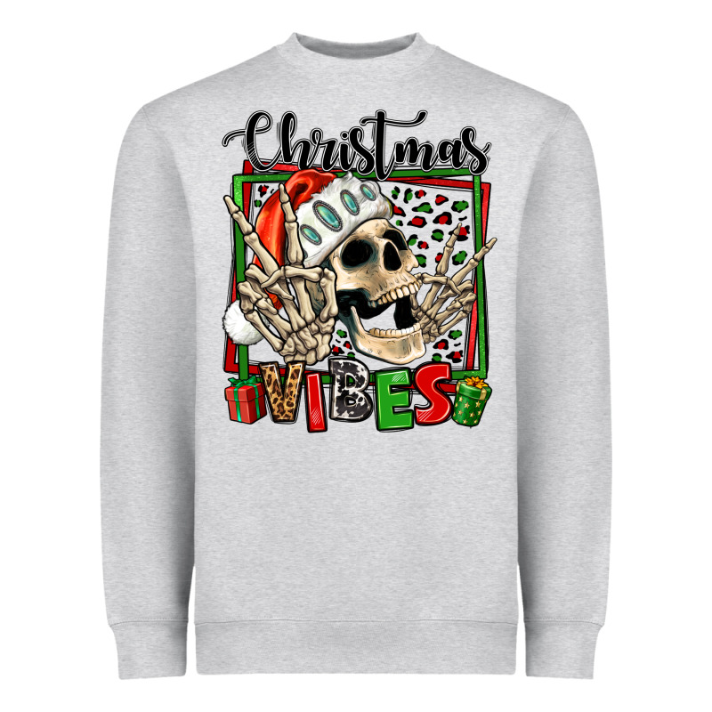 Christmas Vibes Skeleton Heavyweight Sweatshirt by Jasminsmagicworld | Teevron