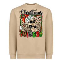 Mushroom christmas vibes skeleton Heavyweight Sweatshirt - Jasminsmagicworld