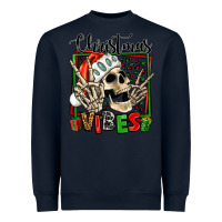 Navy christmas vibes skeleton Heavyweight Sweatshirt - Jasminsmagicworld