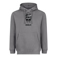 Storm Black Glitter Cowhide Patterned Mom Skull Heavyweight Hoodie - Bettercallsaul