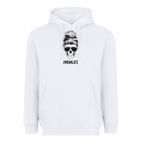 White Black Glitter Cowhide Patterned Mom Skull Heavyweight Hoodie - Bettercallsaul