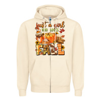 Sandshell just a girl who loves fall Zipper Hoodie - MaliasSmallBusiness