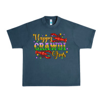 Midnight Navy happy crawdi gras with crawfish Urban Heavy Tee - Artiststas