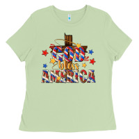Matcha god bless america Ladies Tee - texasbilliewilder