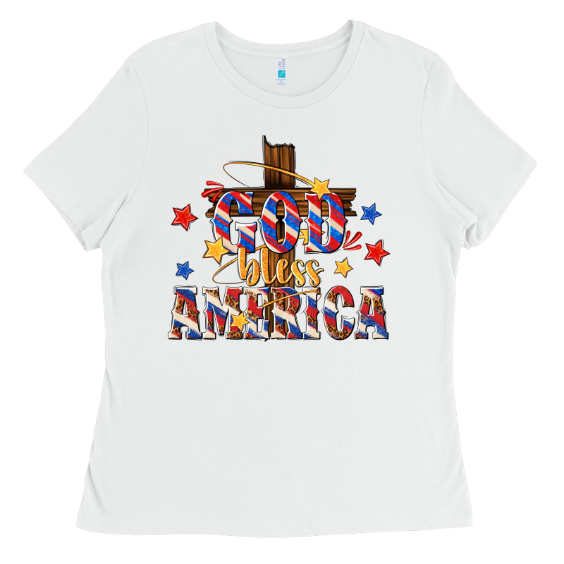 God Bless America Ladies Tee by texasbilliewilder | Teevron