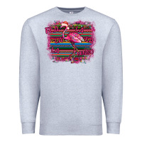 Heather Grey Flamingo Christmas Premium Sweatshirt - Bettercallsaul
