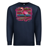 Navy Flamingo Christmas Premium Sweatshirt - Bettercallsaul