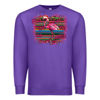 Purple Flamingo Christmas Premium Sweatshirt - Bettercallsaul