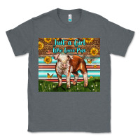 Charcoal Heather Just A Girl Who Loves Pig Classic Tee - LillyAllenDesigns