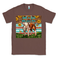 Chestnut Just A Girl Who Loves Pig Classic Tee - LillyAllenDesigns