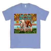 Colony Blue Just A Girl Who Loves Pig Classic Tee - LillyAllenDesigns