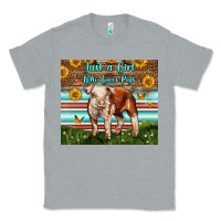 Heather Grey Just A Girl Who Loves Pig Classic Tee - LillyAllenDesigns