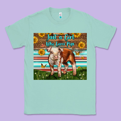 Just A Girl Who Loves Pig Classic Tee Designed By Lillyallendesigns